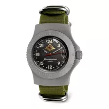 Reloj Hombre Vostok 280193 Automático Pulso Verde En Nylon