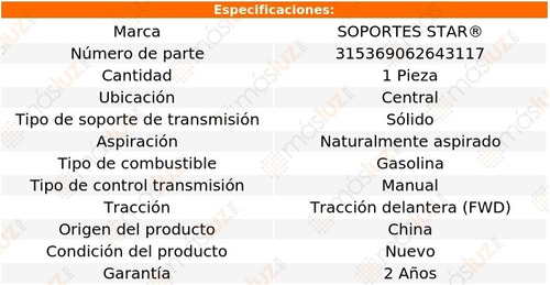 Soporte Para Caja Transmisin Ctral Maxima 3.0lv6 89/94 Foto 2