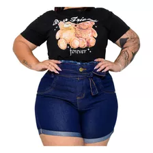 Short Jeans Plus Size Lycra Grande 44 Ao 58