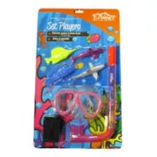 Set Playero Ecology Careta, Snorkel Y Juguetes De Pz