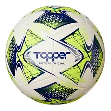 Bola De Futsal Slick 22 Topper Cor Branco/amarelo Neon/azul