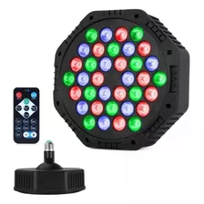 Bocina Bluetooth Disco Con Control Cañon Led Rgb Foco Luces 