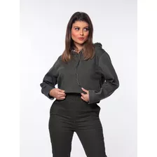 Blusa Cropped Feminina Sarja Em Algodao Lançamento 2023