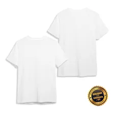 5 Camisetas Brancas Lisas 100% Algodão Com Gola Reforçada
