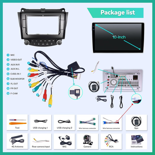 5g Wifi 8 Core Radio Estreo De Coche Para Honda Accord 7th  Foto 8