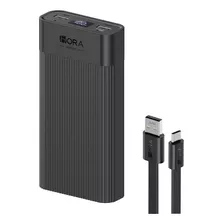 Power Bank 1hora Batería Portátil 20000mah 2.1a Con 2 Puertos Y Pantalla Led Compatible Con Ip Samsung Xiaomi, Incluye Cable Tipo C