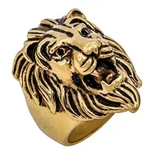 Anillo Masculino Acero Quirúrgico Chapado En Oro. 