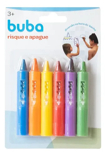 Risque E Apague Giz Caneta Azulejo Brinquedo Para Banho Buba Variadas