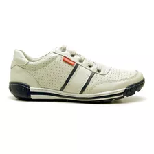 Sapatênis Casual Conforto Couro Gelo 3004