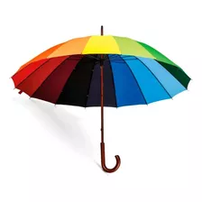 Guarda Chuva Arco Íris Automático 16 Varetas Grande 150cm