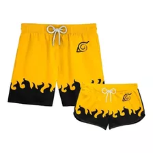 Kit Short Casal Dry Fit - Anime Naruto Quarto Hokage