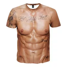 Three Dimensional Realistic Muscle Elastic Tight T Shirt