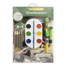 Livro-kit Ler & Colorir: Dinossauros, De Todolivro. Editora Brasileitura, Capa Mole, Edição 1 Em Português, 2024