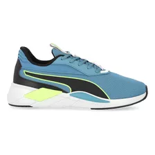 Zapatillas Running Puma Lex Hombre En Azul Y Verde