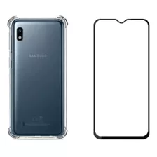 Capa Anti Impacto Para Galaxy A10 Capinha + Pelicula 3d Tela