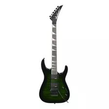 Guitarra Elétrica Jackson Js Series Js32 Dka Dinky De Choupo Transparent Green Burst Brilhante Com Diapasão De Amaranto