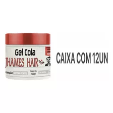 Caixa Com 12 Gel Cola Jhames Hair 500g Extra Forte