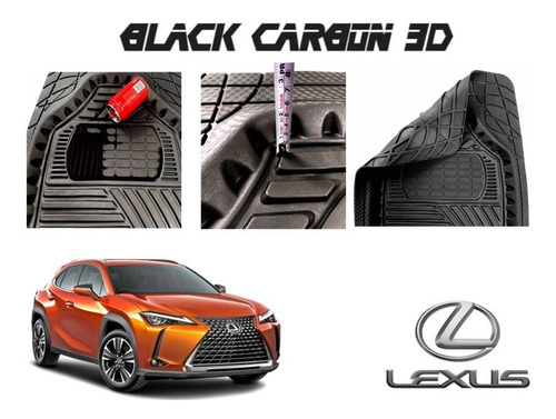 Tapetes Premium Black Carbon 3d Lexus Ux 2022 A 2024 Foto 4