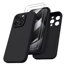 Sinjimoru Funda De Silicona Para iPhone 15 Pro De 4 Capas Pa