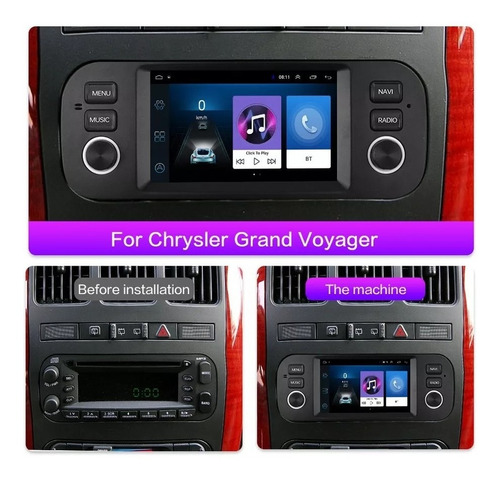 Estereo Dodge Jeep Chrysler Radio Pantalla Android Carplay Foto 5