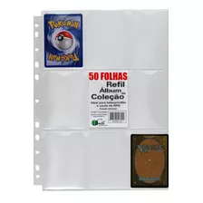 50 Folhas Fichário Álbum Pasta Carta Card Rpg Magic Pokémon