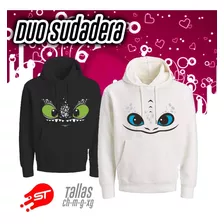 Duo De Sudaderas De Pareja Alusiva Chimuelo Y Furia Luminosa