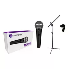 Microfone Dinâmico Mdu101 Harmonics - Profissional+ Pedestal