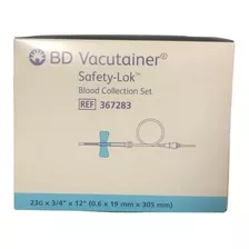 Mariposa Scalp Vacutainer Safety-lok Aguja 23g 3/4 12 50un