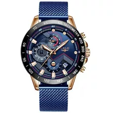 Reloj Hombre Elegante Marca Lige Calidad De Lujo