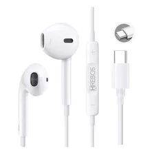 Fone De Ouvido Tipo C P/ iPhone 15 Samsung Xiaomi Realme LG Cor Branco Cor Da Luz Branco