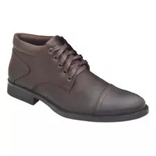 Sapato Oxford Masculino Café Couro Moda Casual Versátil 