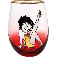 Spoontiques - Vaso Sin Tallo Betty Boop 21706, 20 Onzas, Roj