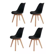 4 Cadeira Saarinen Leda Wood Artiluminacao