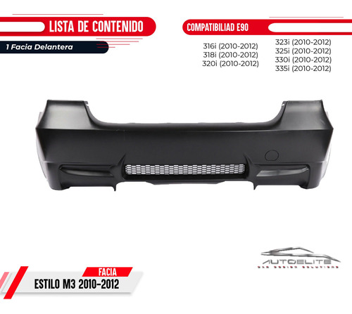 Facia Trasera Bmw Serie 3 E90 Tipo M3 320 330 335 2010-2012 Foto 8