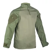 Camisa Masculina Verde Tática Combat T-shirt Militar Uv50+