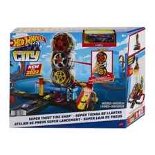 Pista Hot Wheels Super Loja De Pneus City 2022 Mattel Hdp02