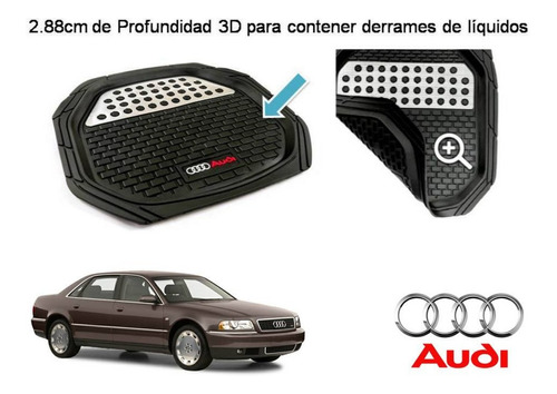 Tapetes 4 Piezas Charola 3d Logo Audi A8 1996 A 2001 Foto 4