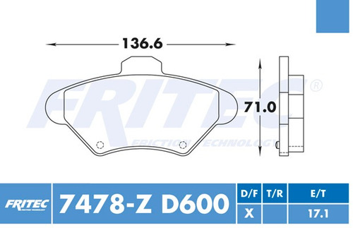 Balatas Delantero Thunderbird 1994 3.8l Ceramicas D600 Fmsi Foto 2