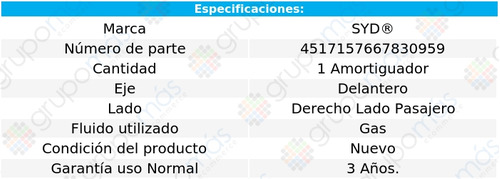 Amortiguador Gas Delantero Pasajero Syd Forester 2011 A 2013 Foto 2