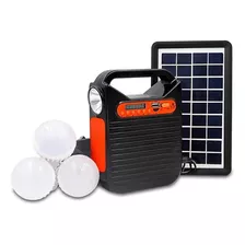 Parlante Bluetooth Portatil Y Focos Con Panel Solar Casero