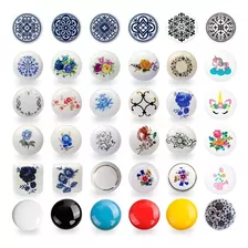 Lote 20 Puxador Porcelana Ponto Gaveta 38mm Pequenas Falhas