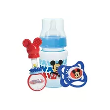 Juego De Sonajero, Biberon Y Chupon Disney Baby Mickey Mouse