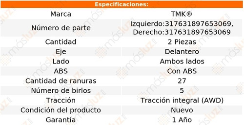 2- Mazas Delanteras Impreza 4 Cil 2.0l 2008/2011 Tmk Foto 2