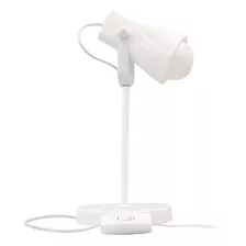 Luminária Mesa Abajur Articulável Usa Lampada Bulbo Led E27 Cor Da Cúpula Branco