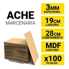 100 Placa Quadro Chapa Mdf Cru 3mm A4 | 19x28 Artesanato