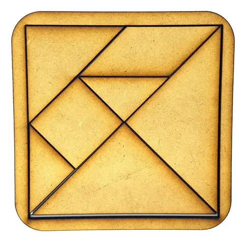 Tangram En Madera Mdf Souvenir Juego Ingenio Infantil X10