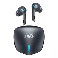 Auriculares Qcy G1, In-ear Gamer Wireless Color Negro, Con Luz Turquesa
