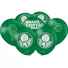 Balão - Bexiga Verde E Branco Palmeiras - 25 Unidades