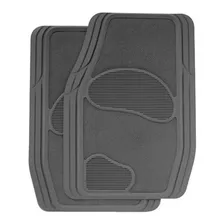 Tapetes - Kraco R3702gry Grey Rubber And Carpet Mat Set - 2 