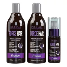 Kit Crescimento Acelerado Fortificante Prohall Force Hair